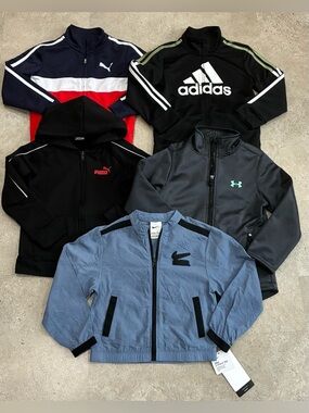 Boys NIKE/UNDER ARMOUR/ADIDAS/PUMA Jackets & Sweatshirt, sz 6….1 NWT